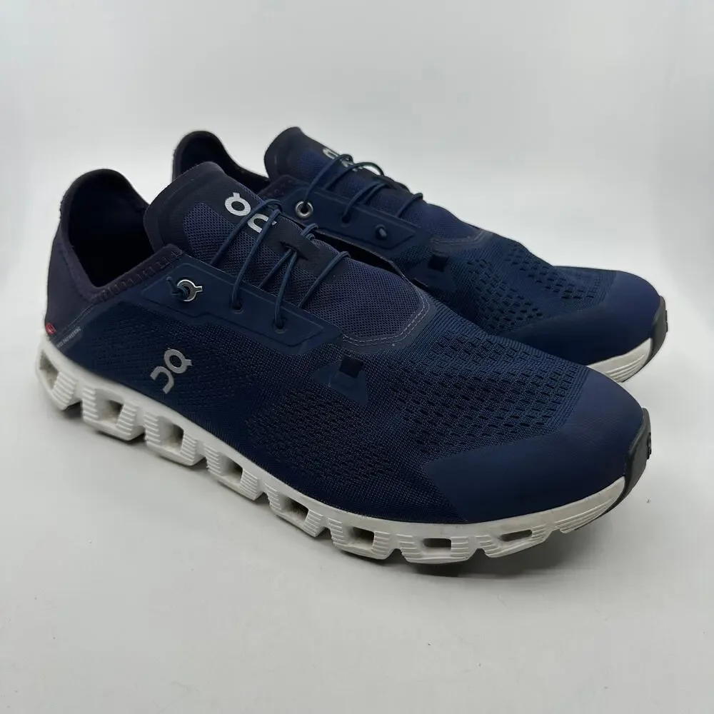 On Cloud 5 Running Shoe Mens 13 Navy Lightweight Travel Slip-On Athleisure Shoe - Picture 2 of 12